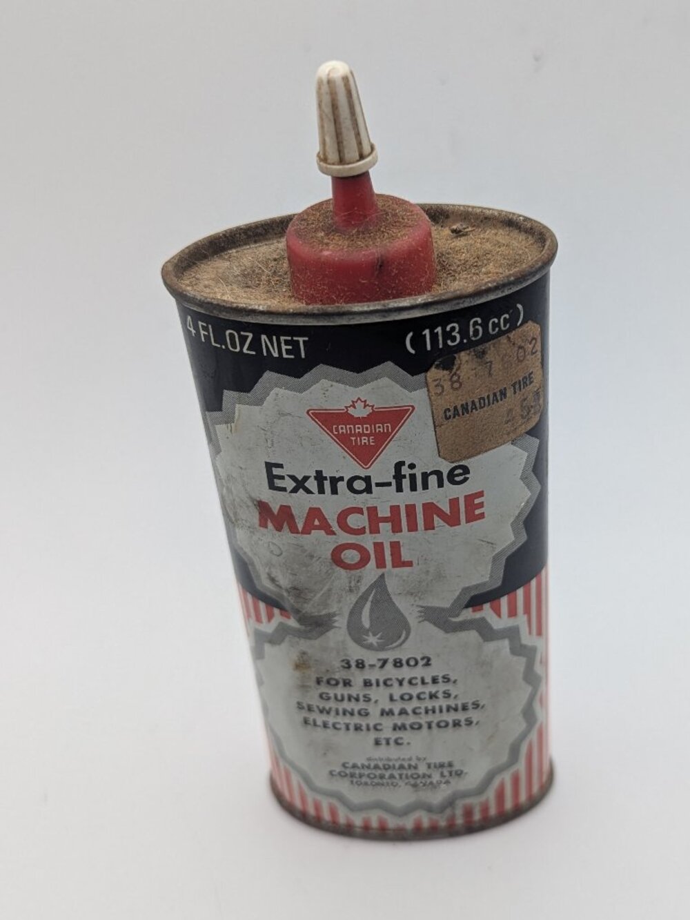 Canadian Tire Vintage Machine Oil Metal Tin 4oz